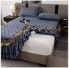 3PC Set of Royal Velvet Bedspread with Decorative Ruffled Skirt